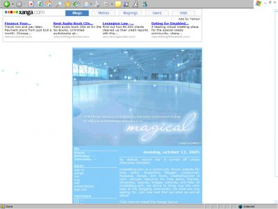 Magical - Xanga Layouts - CreateBlog